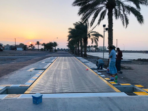 In der Grube montierte Waage